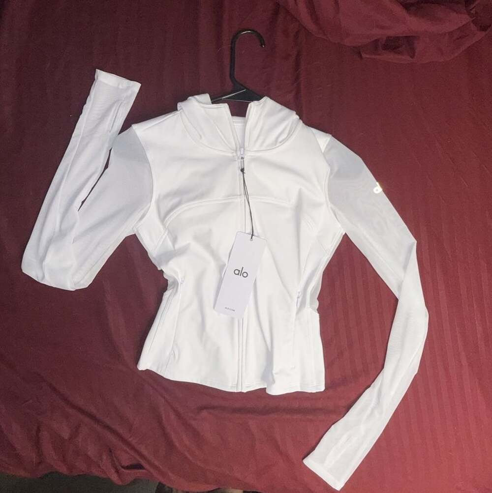 Alo Softsculpt Superset Full Zip Jacket Size XS White